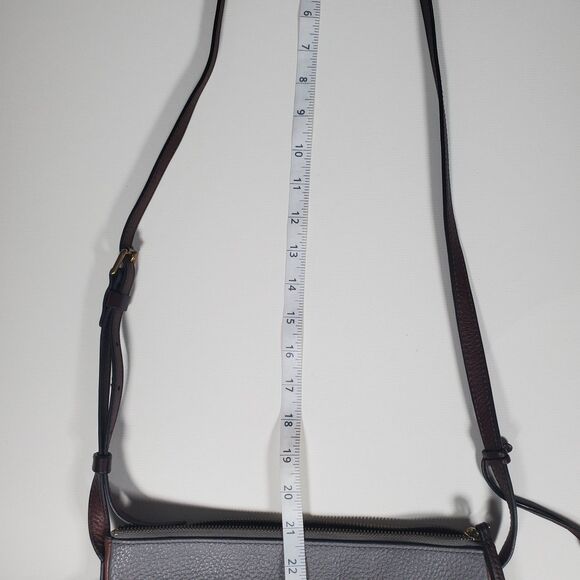 Fossil Women's Crossbody Purse Medium Leather Reversible Colorblock or Brown - Picture 10 of 13